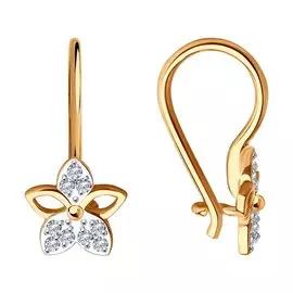 Серьги из золота с фианитами 51-120-01485-1