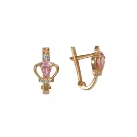 Серьги из золота с фианитом 73202