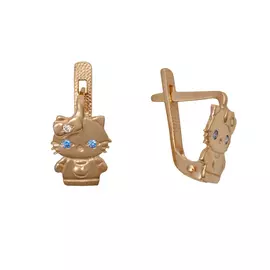 Серьги из золота с фианитом 73211