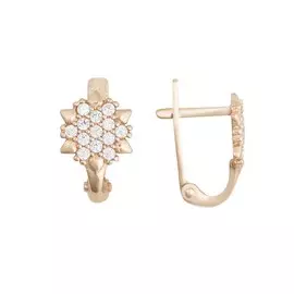 Серьги из золота с фианитом 73265