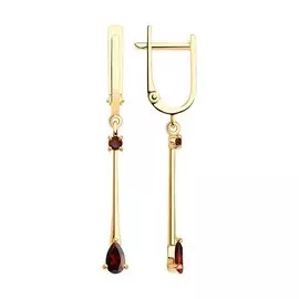 Серьги из золота с гранатами 728146