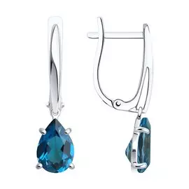 Серьги из золота с топазами 728089-3