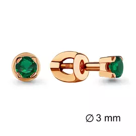 Серьги Изумруд