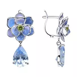 Серьги Эмал,Фианит 94023340