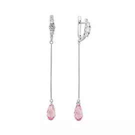 Серьги Юв. кристалл, Фианит