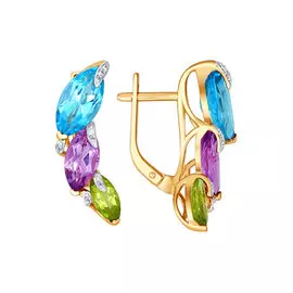 Серьги из красного золота 723527