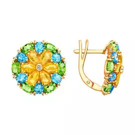 Серьги из красного золота 722498