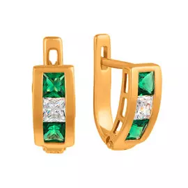 Серьги Наношпинель, фианит