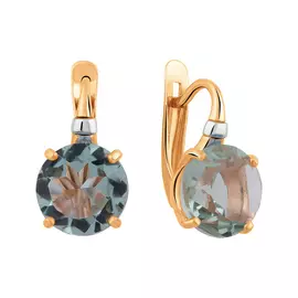 Серьги Празиолит,