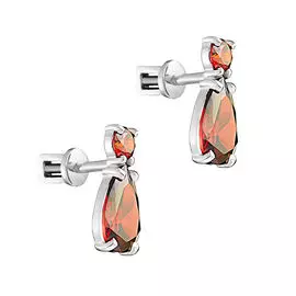 Серьги из серебра с фианитом с1079рв