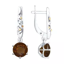 Серьги Раух-топаз