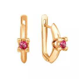 Серьги из красного золота с рубинами 21-0108-11-35