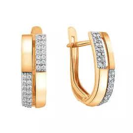 Серьги с фианитами 21-1917-11-01