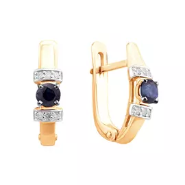 Серьги Сапфир, Брил.