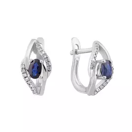 Серьги Сапфир (Н), Брил.