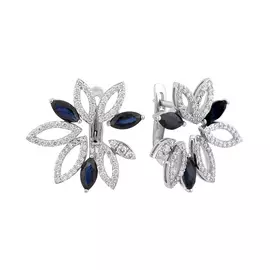 Серьги Сапфир (Н), Бриллиант,