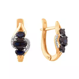 Серьги Сапфир (Н), Бриллиант,