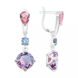 Серьги Ситал, фианит