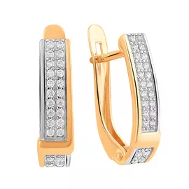 Серьги со вставкой 21-2078ш-11-01