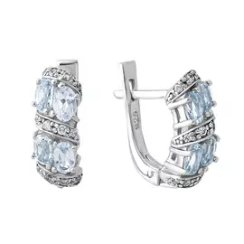 Серьги Топаз, Циркон