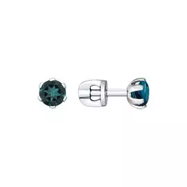 Серьги из серебра с топазами лондон с родированием 92020457