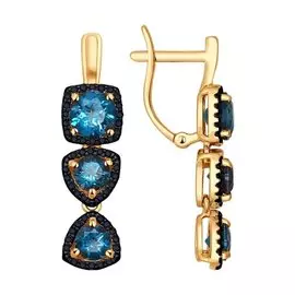 Серьги Топаз London, Фианит