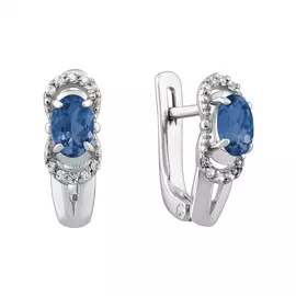 Серьги Топаз Лондон, Фианит