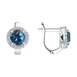 Серьги Топаз лондон, фианит