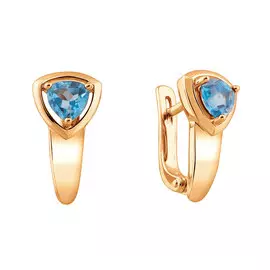 Серьги из красного золота с топазами 21-0891-11-10