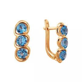 Серьги Топаз Swiss,