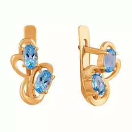 Серьги Топаз Свисс