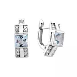 Серьги Топаз Свисс, Фианит