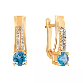 Серьги Топаз Swiss, фианит