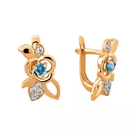 Серьги Топаз Свисс, фианит