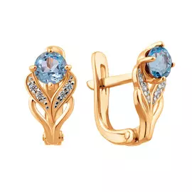Серьги Топаз Свисс, Фианит