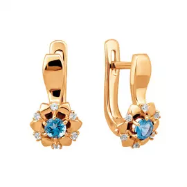 Серьги Топаз Свисс, фианит