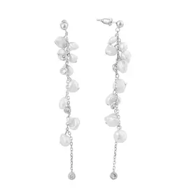 Серьги Жемчуг культ, Фианит,