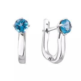 Серебряные серьги с топазами 21-1369-23-10