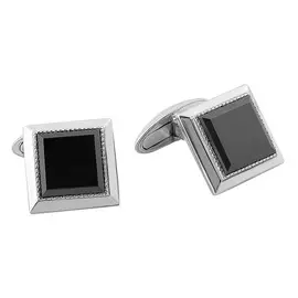 Запонки из серебра с родированием 141211р