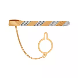 Зажим для галстука из красного и белого золота 09-0013-01-000-1110-04