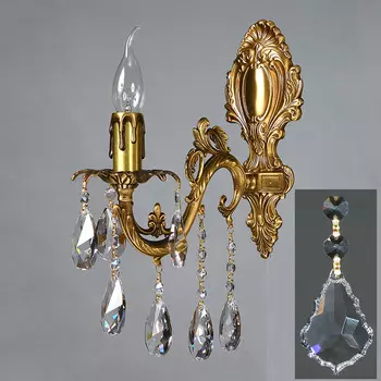 Бра Ambiente GRANADA 2118/1 AB Leaf crystal