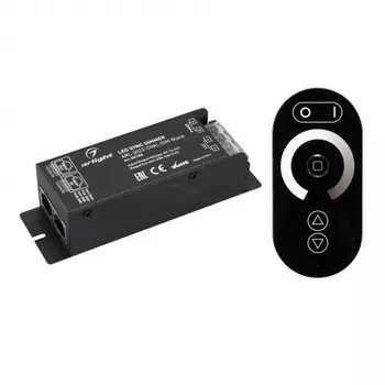 Диммер ARL-3022-OVAL-DIM Black (12-24V, 1x25A, ПДУ, RF) 027150