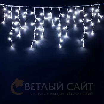 Гирлянда Бахрома 3,2 x 0,9 м Белая 220В, 168 LED, Провод Белый Каучук, IP65 04-170