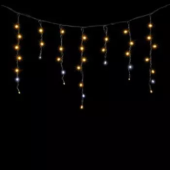 Гирлянда LTC Бахрома 3,1 x 0,5 м Жёлтая с Мерцанием Белого Диода 220В, 120 LED 04-199