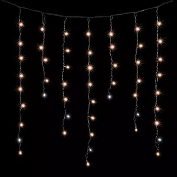 Гирлянда LTC Бахрома 3,2 x 0,9 м Экстра Тепло-Белая с Мерцанием Белого Диода 220В, 168 LED 04-178