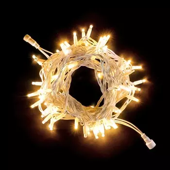 Гирлянда LTC Нить 10м Тепло-Белая 24В, 100 LED 04-117