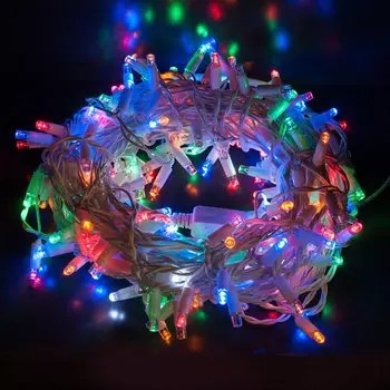 Гирлянда нить 200 LED, 20м, разноцветный, мерцание a044079