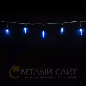 Гирлянда Сосульки 4м Белые 9см 24В, 16LED, Провод Прозрачный ПВХ, IP54 15-030