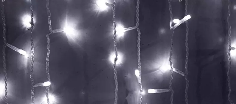 Гирлянда Занавес 1 x 9 м Белый 220В, 900 LED, Провод Прозрачный ПВХ, IP54 01-064