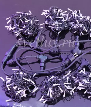 Гирлянда Занавес 2 x 2 м Разноцветный 220В, 400 LED, Провод Прозрачный ПВХ, IP54 01-052